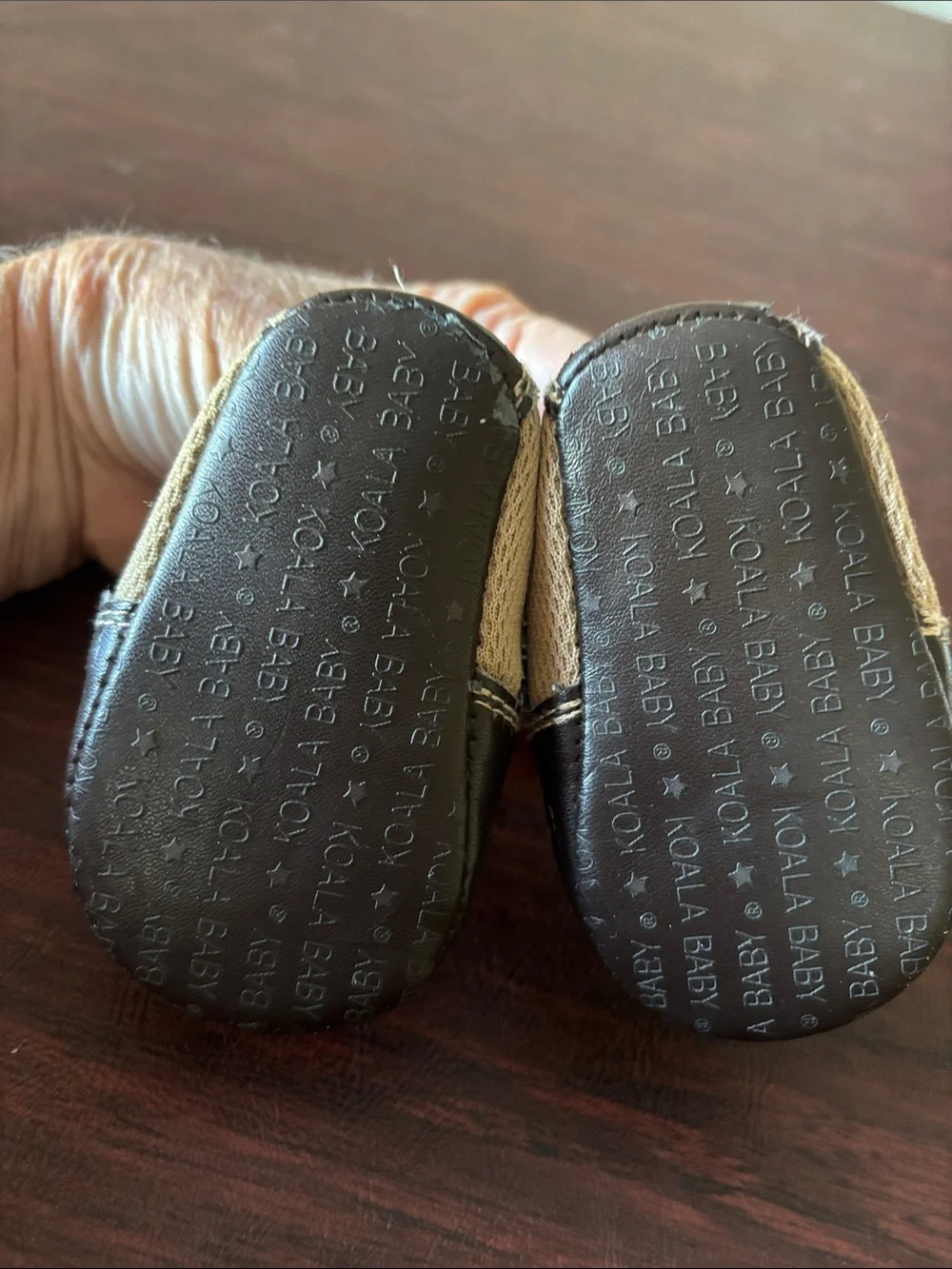 Baby Moccasin Loafers in Dark Brown with Velcro Strap